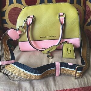 Marc Jacobs Two-Tone Pink and Yellow Crossbody Bag